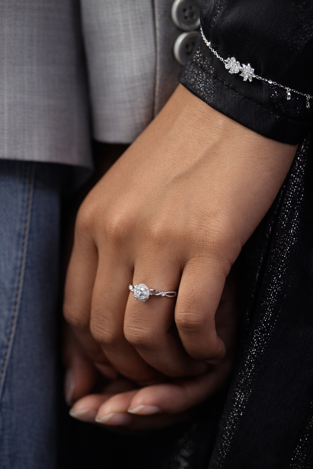 aurora crown wave adjustable ring