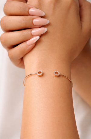 rose aura orbit silver bracelet