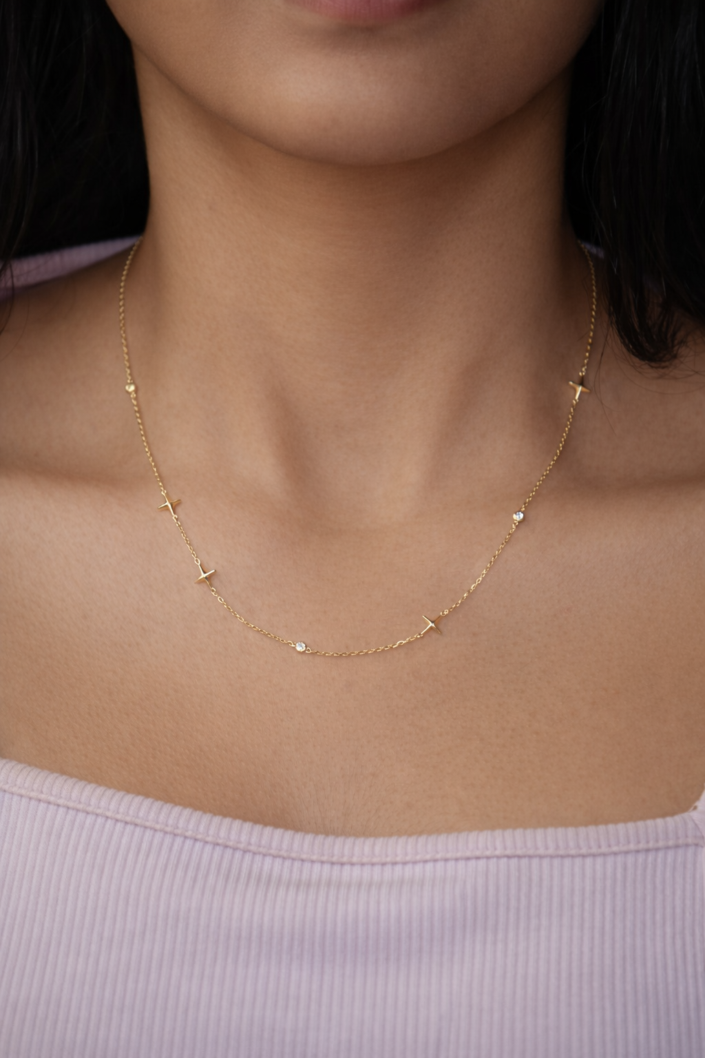 stellar dots gold chain