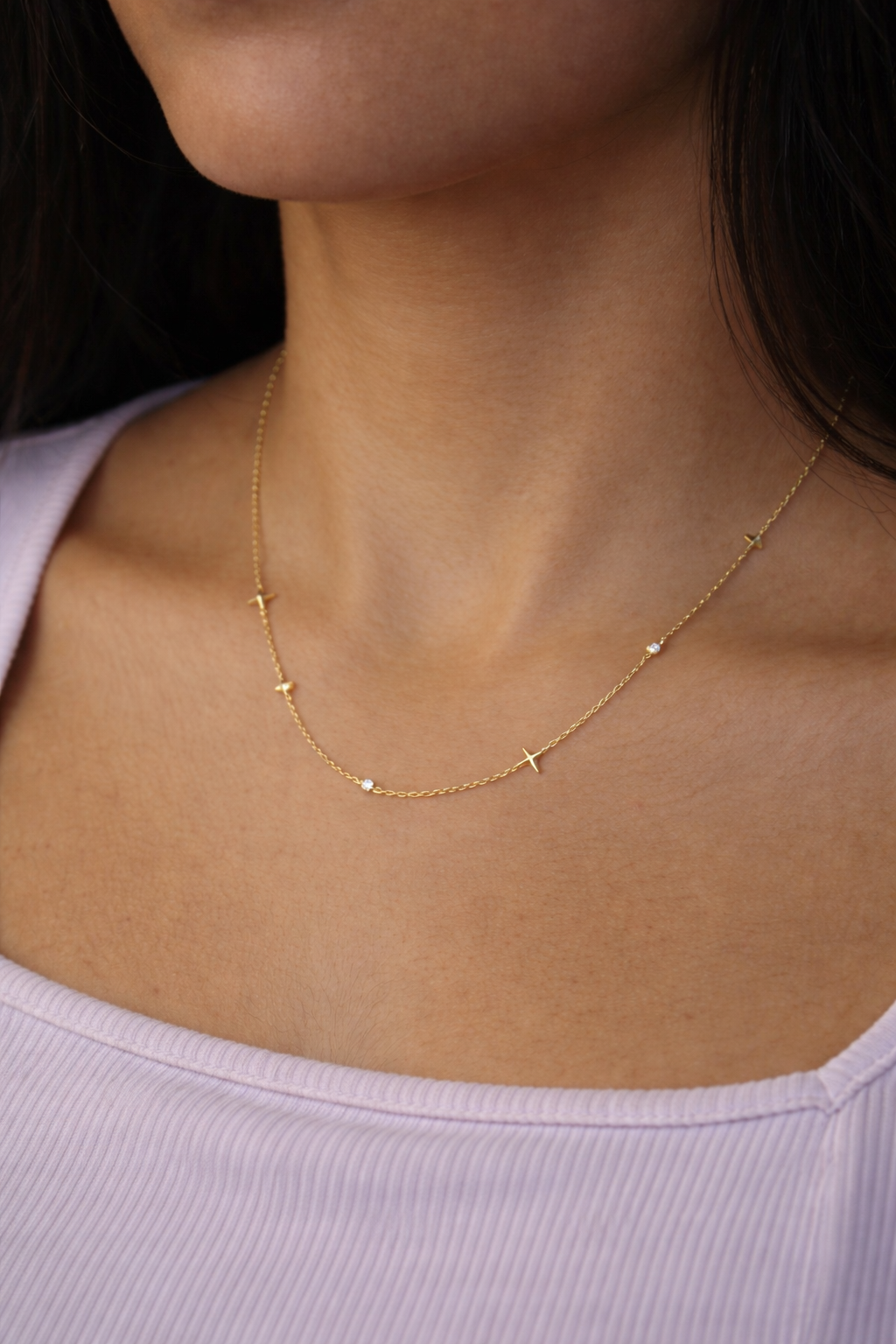 stellar dots gold chain