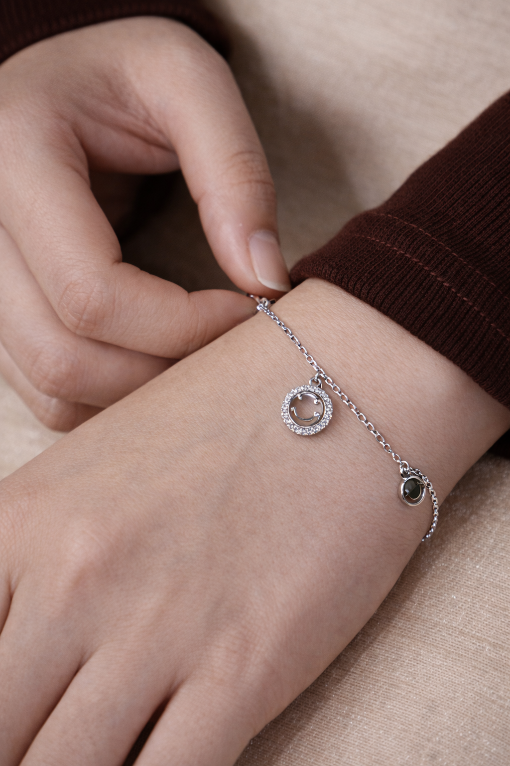 luna orbit silver bracelet