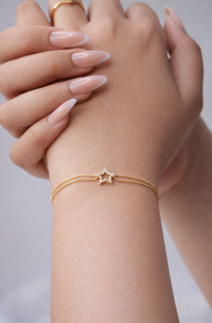 rose aura orbit silver bracelet