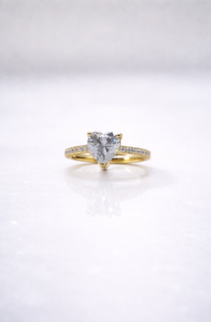 amora heart solitaire ring
