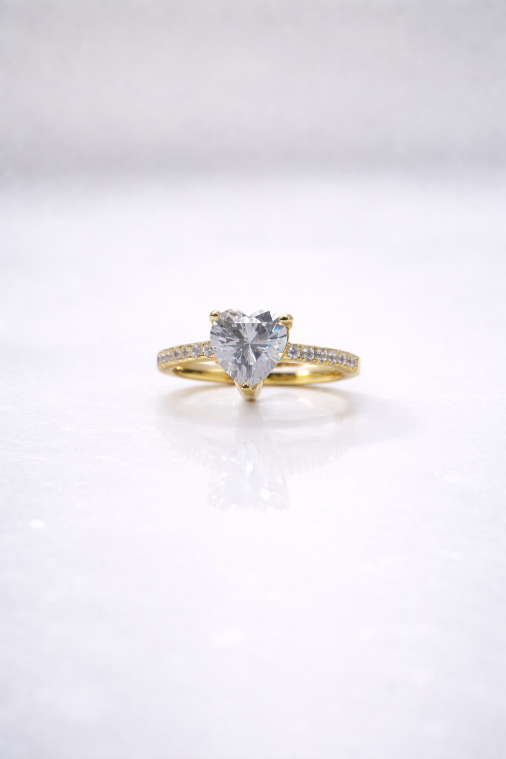 amora heart solitaire ring