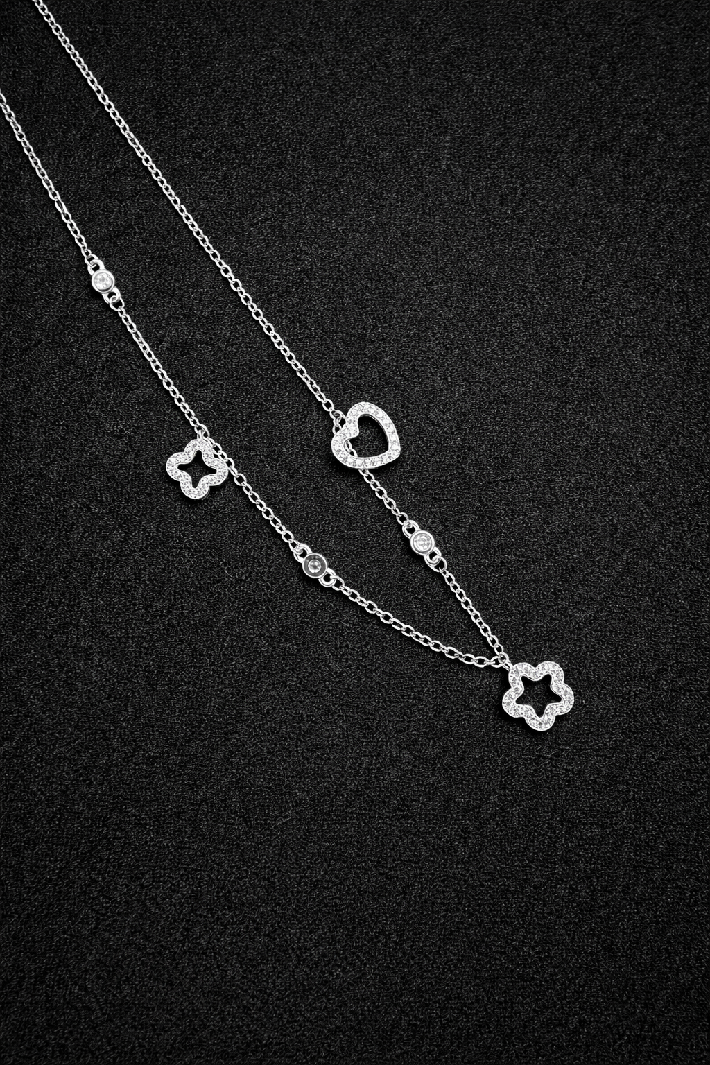 celeste charm silver chain