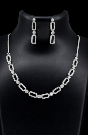 elara pearl radiance american diamond set