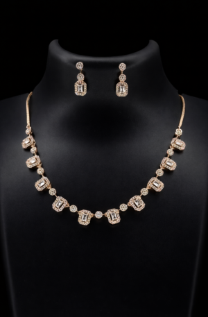 elara pearl radiance american diamond set