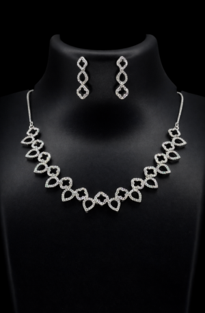 elara pearl radiance american diamond set