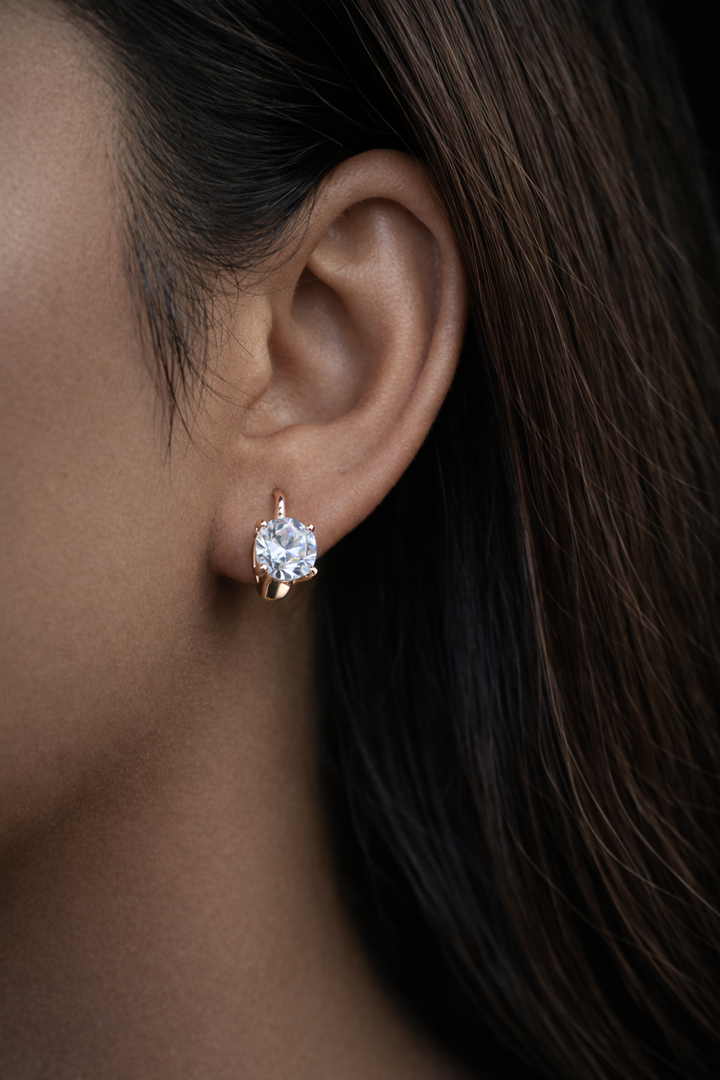 classic solitaire stud earrings