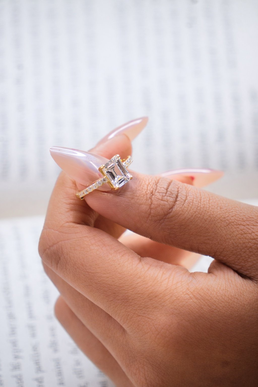 aurex emerald solitaire adjustable ring