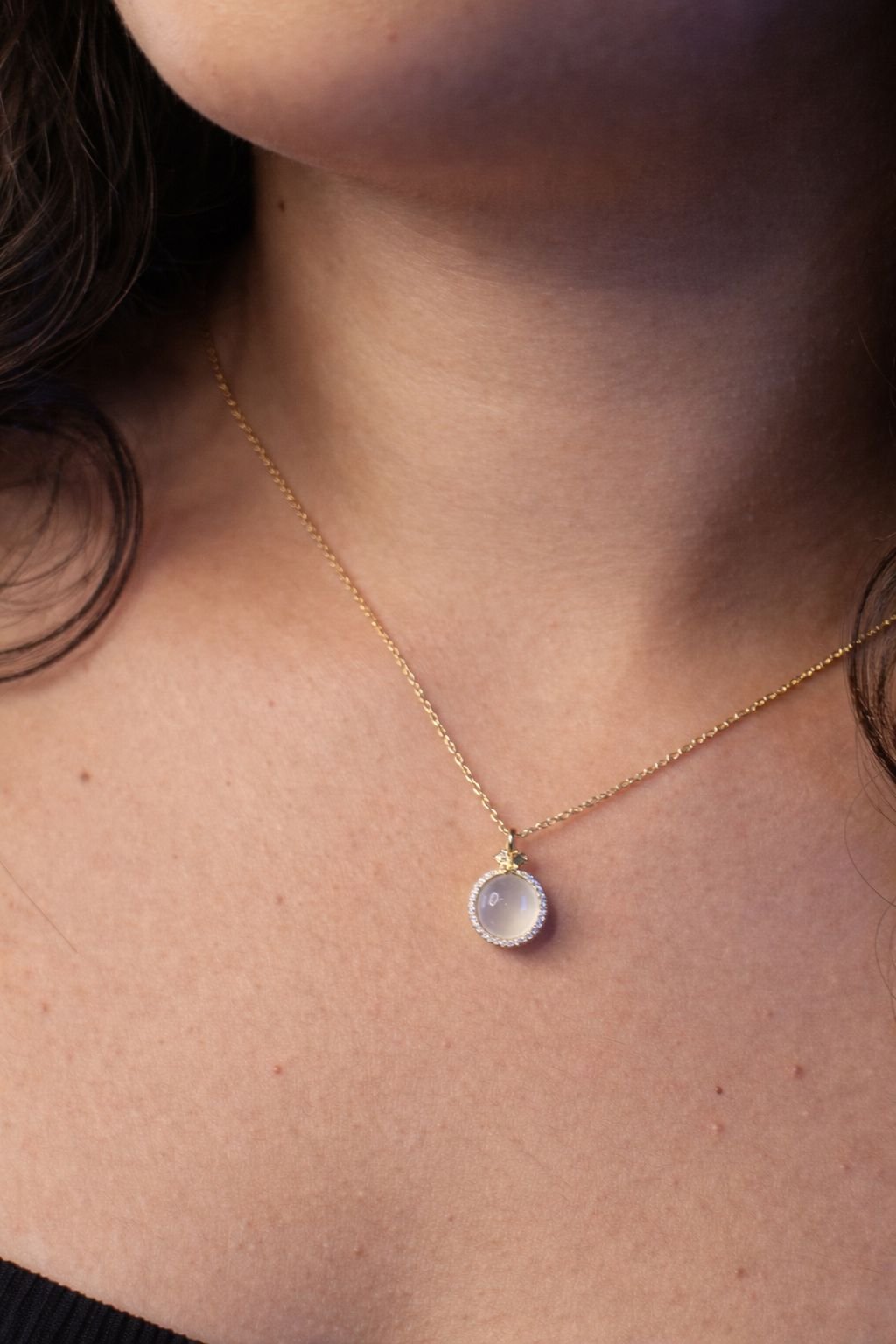 luna halo silver chain