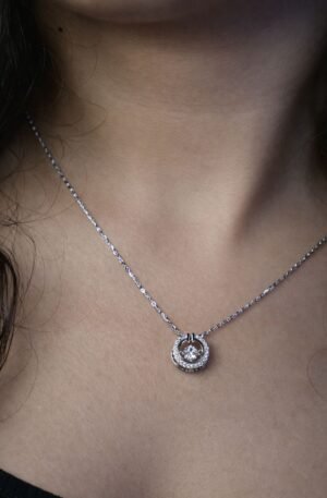 lunara halo solitaire chain